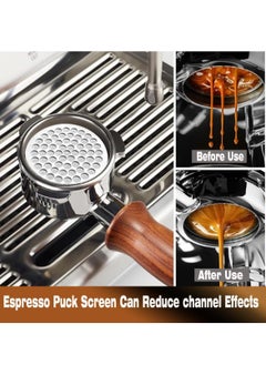 Beauenty Liying 2Pcs 58mm Espresso Puck Screen - Food-grade 316 Stainless Steel Espresso Filter - 0.8mm Thickness - Reusable Espresso Screen Filter Mesh for Espresso Portafilter  - Image 2