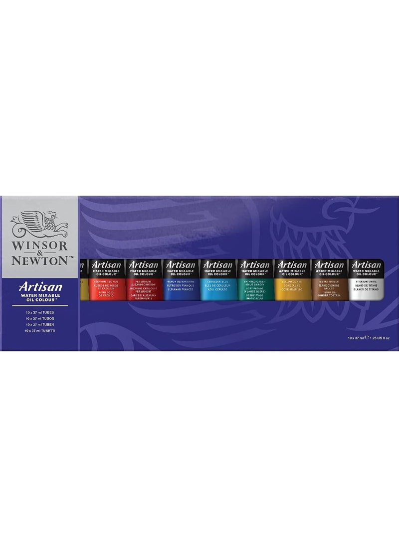 WINSOR & NEWTON Winsor & Newton Artisan Water Mixable Oil Color - 10 Tube Set, 37ml 