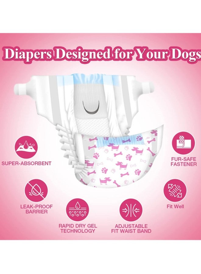 Generic Disposable Pet Diapers for Female Dogs,Waist Full Wrapped Super Absorbent Leak-Proof Female Puppy Diapers(10 pieces/pack)  - Image 2