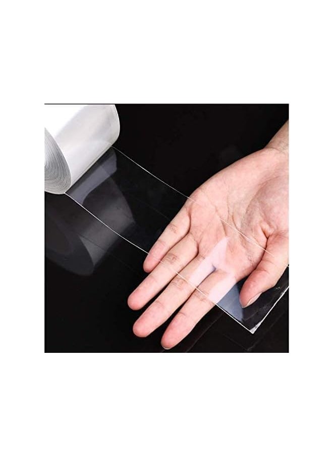 PROMASS - promass 10M Thickened Self Adhesive Caulk Strip Sealant Tape Caulk Sealer Decorative Trim Strong Waterproof Caulking Adhesive Transparent Kitchen and Wall Mildew Sealing Proof Tape - Image 1