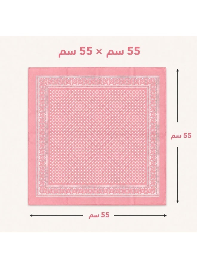 Bandana, Multipurpose Head Scarf, Neck Wrap, Face Cover, Handkerchief, Unisex, Pink - Image 5