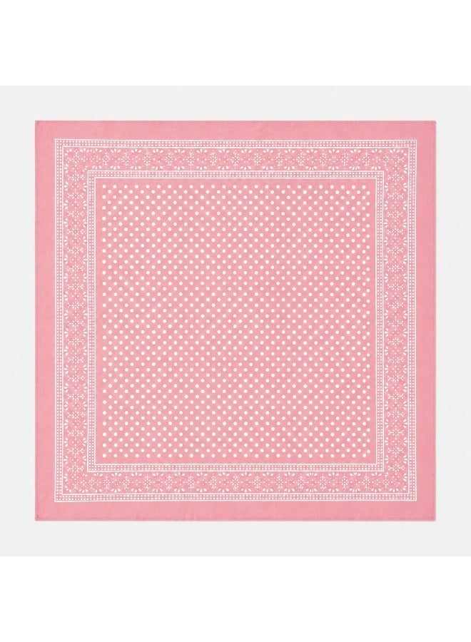 Bandana, Multipurpose Head Scarf, Neck Wrap, Face Cover, Handkerchief, Unisex, Pink - Image 4