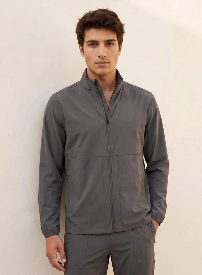 Zip Through High Neck Jacket