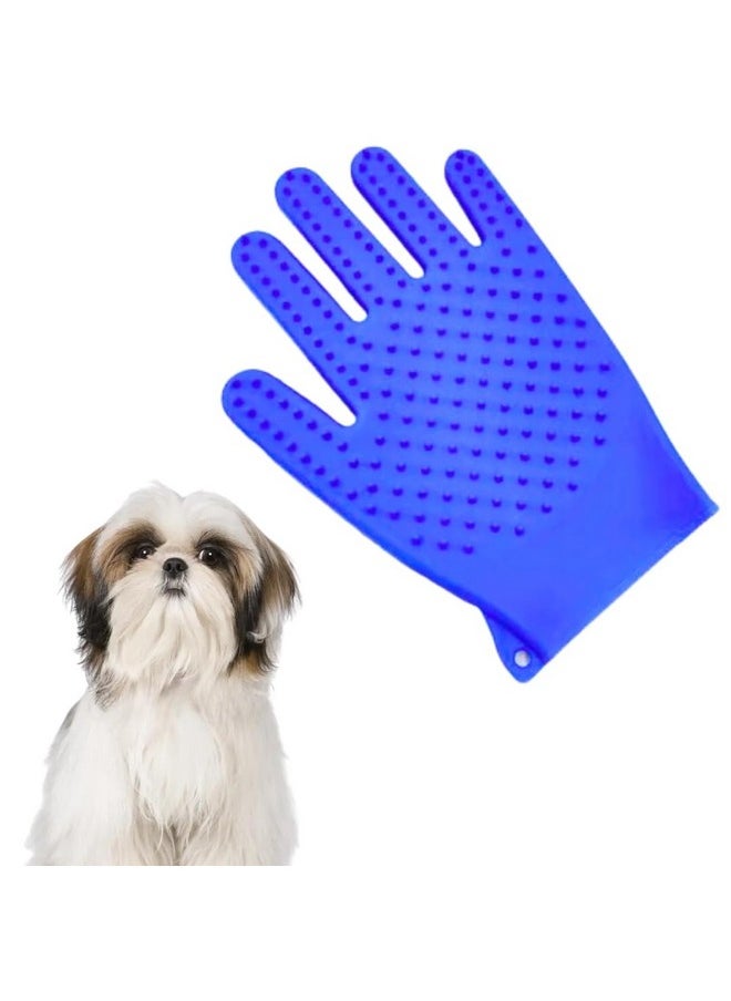 Sage Square Pet Grooming Gloves, Dog Washing Gloves With High-Density Teeth, Heat Resistant Silicone Cat Hair Remover With Enhanced Five Finger Design, Bathing And Massaging For Dogs And Cats  - Image 1