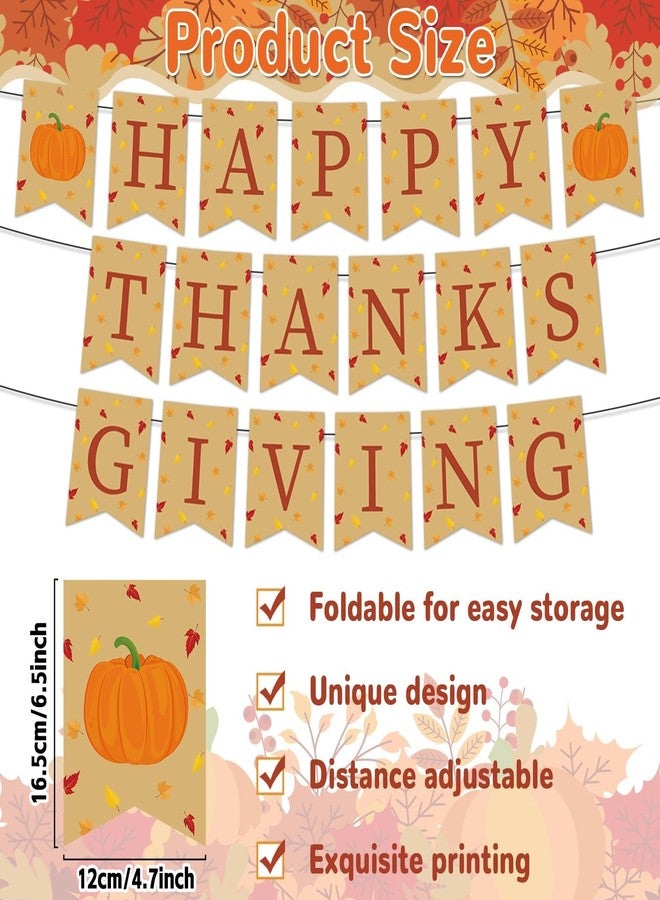 Lonfliness 10pcs Thanksgiving Table Decorations Thanksgiving Honeycomb Centerpiece Party Decoration Thanksgiving Banner Set Fall Table Decor Turkey Pumpkin Truck for Autumn Theme Thanksgiving Party - Image 2