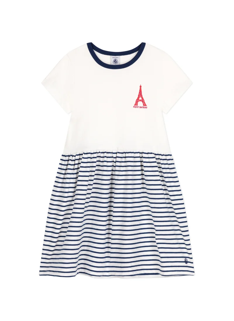 Petit Bateau Little girls' cotton short-sleeved dress