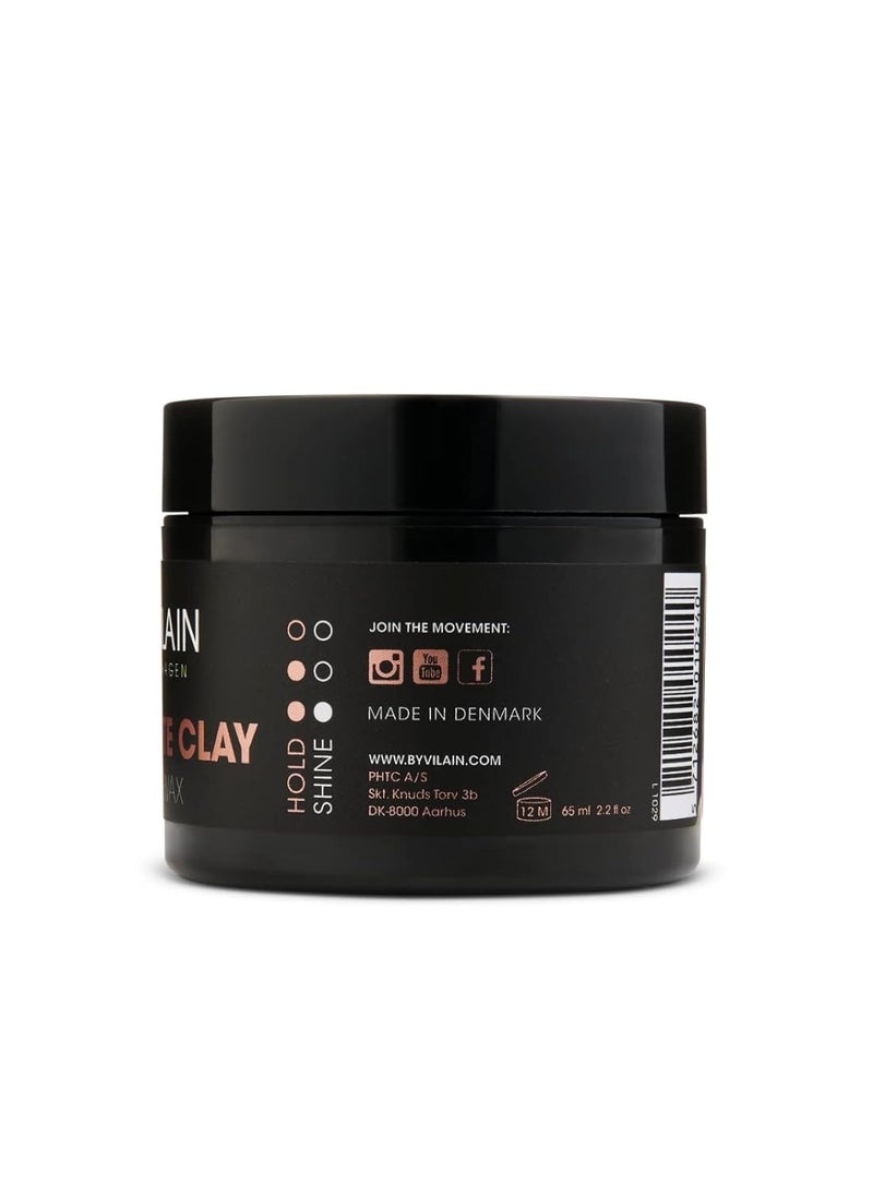 By Vilain By Vilain Dynamite Clay - Professional Hair Styling Wax Super Strong Hold, Matte Finish For All Hair Types Molding Sculpting Pomade Easy to Style for Fullness & Texture Smoothing & Slick Paste 65ml  - Image 3
