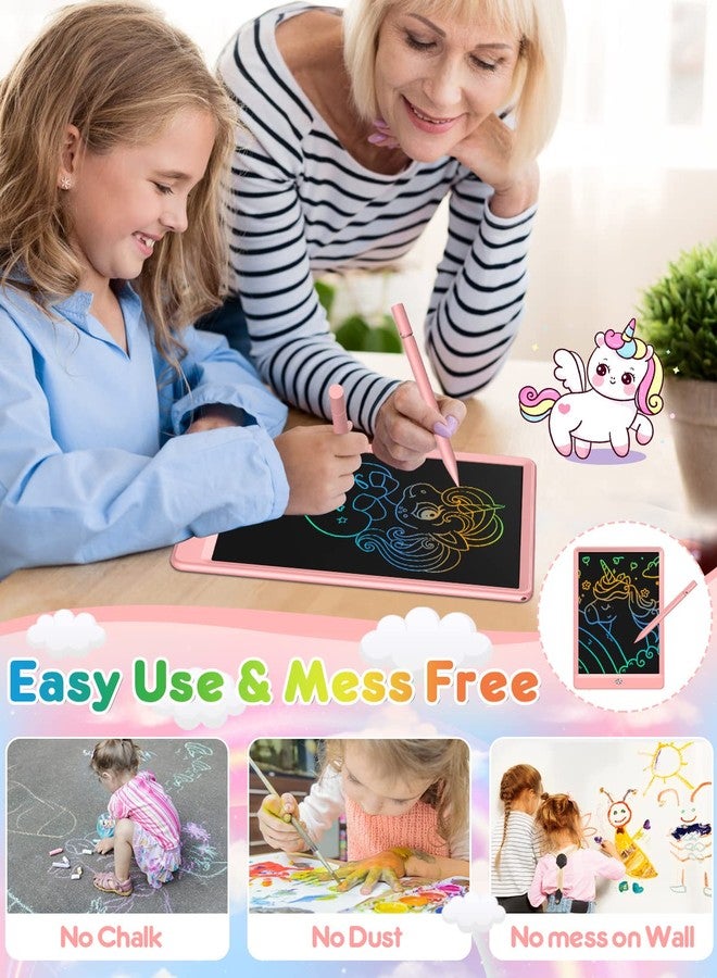 FLUESTON LCD Writing Tablet, 10 Inch Doodle Board Toys Gifts for 3-8 Year Old Girls Boys, Colorful Electronic Board Drawing Pad for Toddler Easter Basket Stuffer for Kids, Educational Travel Toy - Image 4