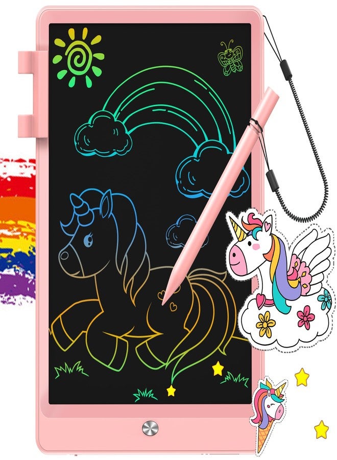 FLUESTON LCD Writing Tablet, 10 Inch Doodle Board Toys Gifts for 3-8 Year Old Girls Boys, Colorful Electronic Board Drawing Pad for Toddler Easter Basket Stuffer for Kids, Educational Travel Toy - Image 1