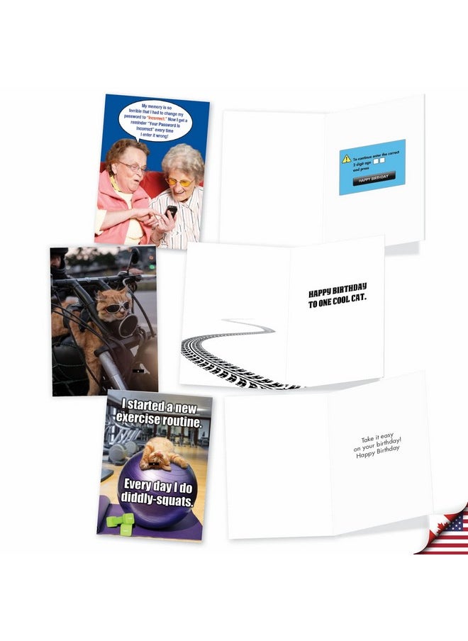 NobleWorks - - 10 Funny Birthday Cards Box Set For Men And Women, Assorted Bulk Humor Greeting Cards, Envelopes - A Very Funny Birthday Ac5979Bdg-B1X10 - Image 1