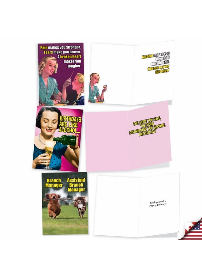 NobleWorks - - 10 Funny Birthday Cards Box Set For Men And Women, Assorted Bulk Humor Greeting Cards, Envelopes - A Very Funny Birthday Ac5979Bdg-B1X10 - Image 1