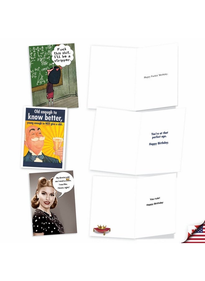 NobleWorks - - 10 Funny Birthday Cards Box Set For Men And Women, Assorted Bulk Humor Greeting Cards, Envelopes - A Very Funny Birthday Ac5979Bdg-B1X10 - Image 1