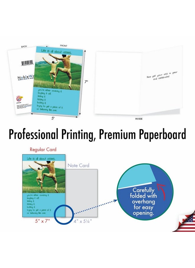 NobleWorks - - 10 Funny Birthday Cards Box Set For Men And Women, Assorted Bulk Humor Greeting Cards, Envelopes - A Very Funny Birthday Ac5979Bdg-B1X10 - Image 1