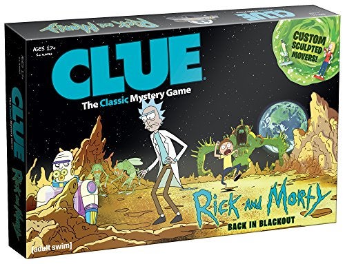 USAopoly CLUE Rick and Morty Featuring Characters from The Adult Swim TV Show Rick Morty Collectible Clue Board Game Perfect for Rick Morty Fans - Image 1