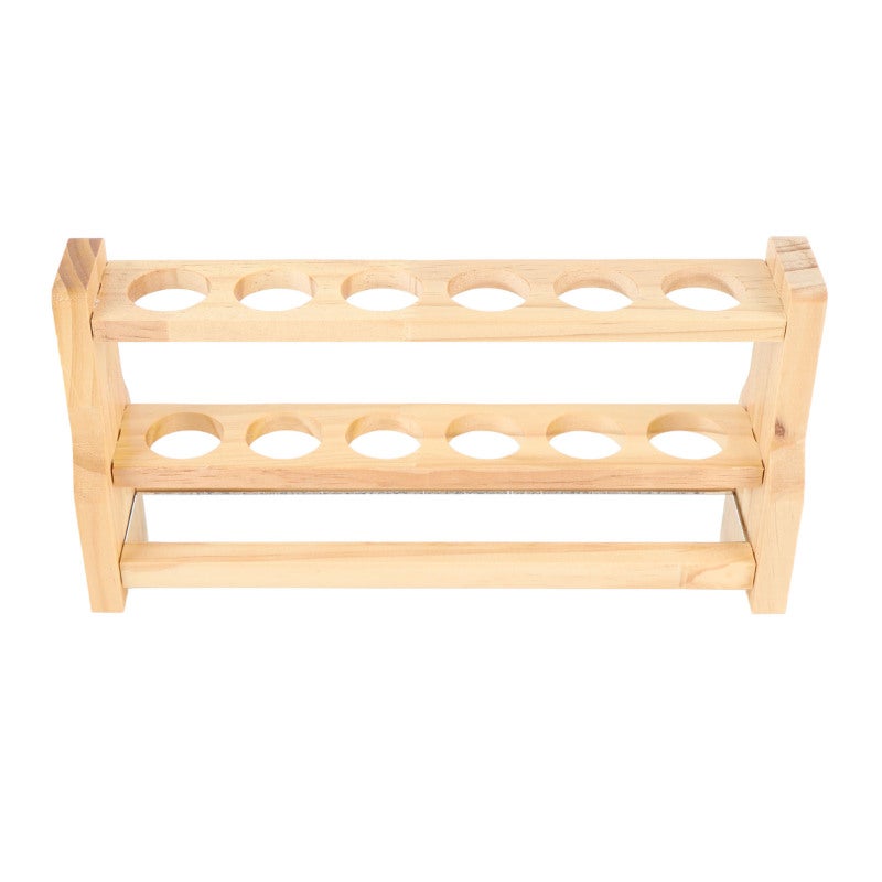 Wooden Test Tube Rack: 26mm Heat Resistant Sturdy Wood - Versatile Multi Functional Storage Test Tube Holder for Laboratory Science Experiments Craft Work Space - Image 3