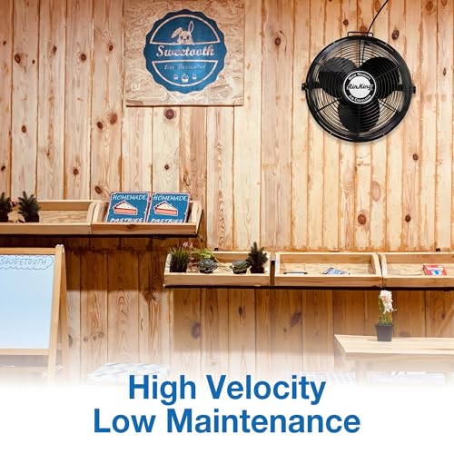 Air King 9314 14-Inch Industrial Grade High Velocity Multi Mount Fan,Black - Image 3