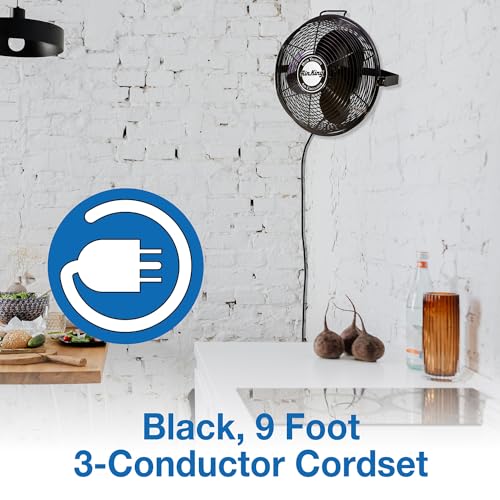 Air King 9314 14-Inch Industrial Grade High Velocity Multi Mount Fan,Black - Image 5