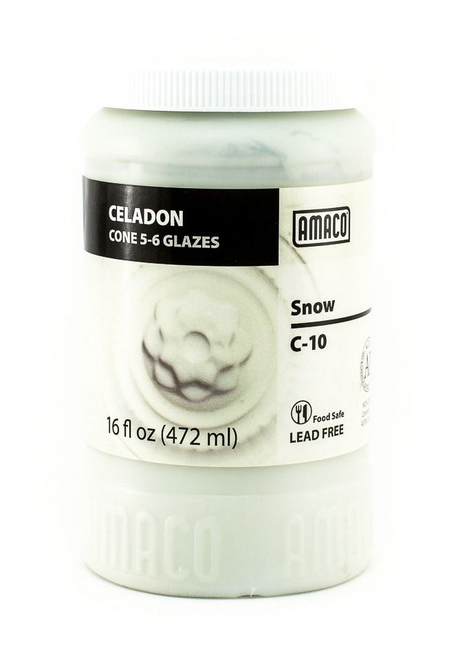 Amaco Amaco Celadon Glaze Snow C-10 High Fire Lead Free for Pottery and Ceramic  - Image 1
