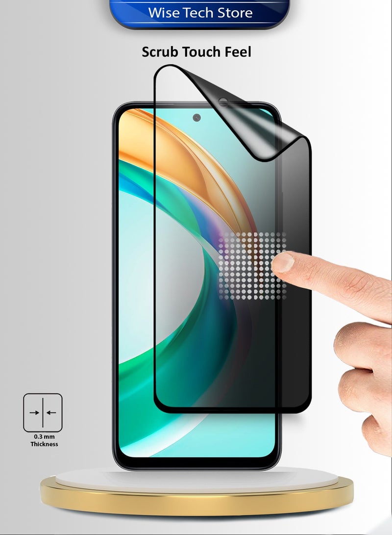 دبليو تيك حامي شاشة Honor X6b 5G 2025 فائق الجودة نانو سيراميك للخصوصية مع تغطية كاملة ولصق كامل، مطفي ومرن (MSCNMP) - شفاف/أسود - Image 4