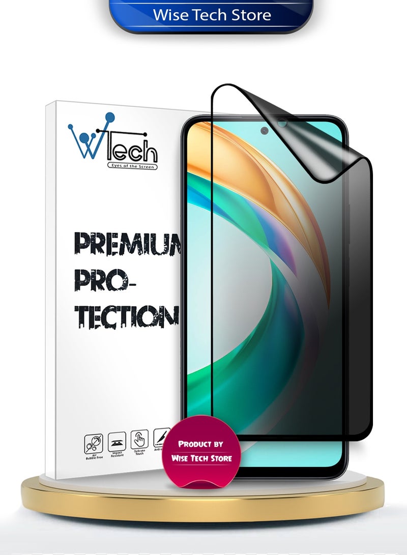 دبليو تيك حامي شاشة Honor X6b 5G 2025 فائق الجودة نانو سيراميك للخصوصية مع تغطية كاملة ولصق كامل، مطفي ومرن (MSCNMP) - شفاف/أسود - Image 1