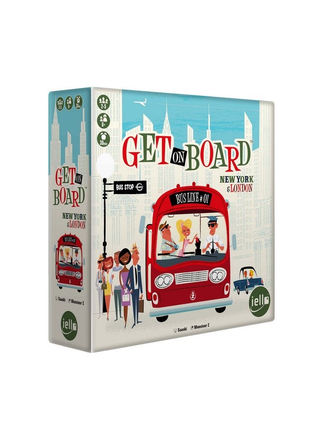 IELLO: Get On Board: New York & London, A Flip & Write Game, Clever & Original, 30 Minute Play Time, 2 to 5 Players, for Ages 8 and Up - Image 1
