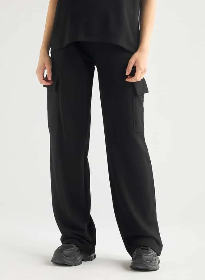 Splash FAV Crew Neck Pocket Detail T-shirt and Cargo Pants Set