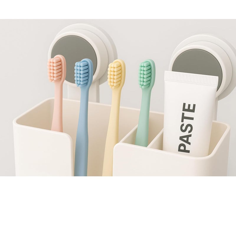Boniry 1 Pcs Self Adhesive Toothbrush Holders for Bathroom Wall | Toothbrush Stand for Bathroom Organizer | No-Drill, Waterproof, Drainage Design, Space-Saving Storage Rack - Image 4