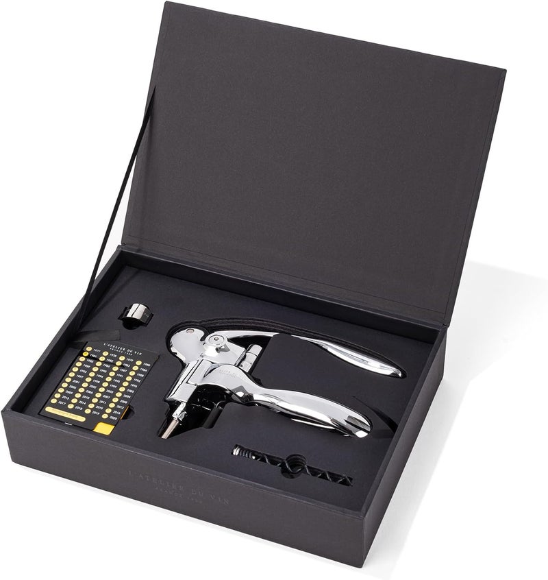 L'Atelier du Vin – Oeno Box Sommelier – Lever Corkscrew - Wine Bottle Ring Drip Stopper - Vintage Pocket guide - Food and wine pairing guide - All you need for tasting - Image 2