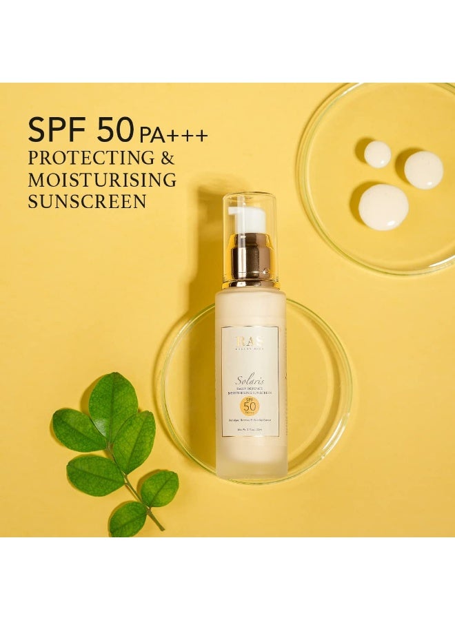 راس لاكشري أويلز سولاريس واقي شمسي معدني دفاعي يومي من الشمس بعامل حماية من الشمس SPF 50، PA+++، يحمي من أضرار الأشعة فوق البنفسجية - Image 2
