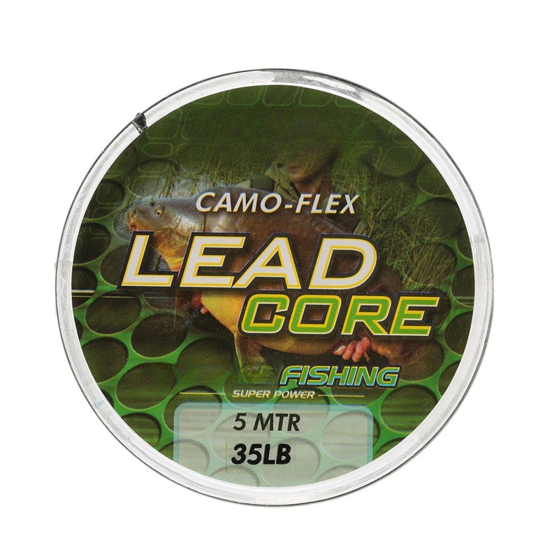 COONOR 35lb 5m Leadcore Braided Camouflage Carp Fishing Line Hair Rigs Lead Core Fishing Tackle - Image 1
