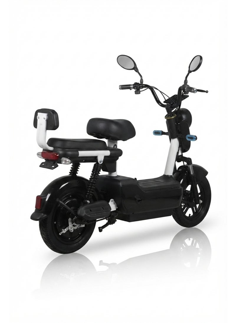 High-Performance 48V 400W Dual-Seat Urban Electric Scooter & Moped – Max Speed 45 KM/H, 35 KM Range, 150KG Heavy-Duty Weight Load, Smart Amber Lighting & Ergonomic Comfort Design - Image 2