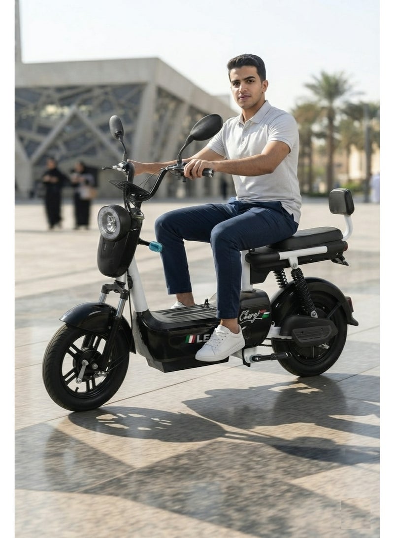 High-Performance 48V 400W Dual-Seat Urban Electric Scooter & Moped – Max Speed 45 KM/H, 35 KM Range, 150KG Heavy-Duty Weight Load, Smart Amber Lighting & Ergonomic Comfort Design - Image 3