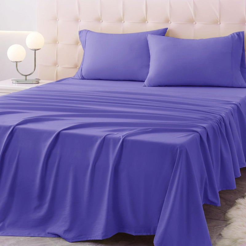 Homilay Full Size Bed Sheet Set - 4 Piece Soft Microfiber Sheets with Deep Pockets  Cooling Technology  and Wrinkle-Free Pillowcase. Hotel-Quality  Durable Bedding  Very Peri - Image 1