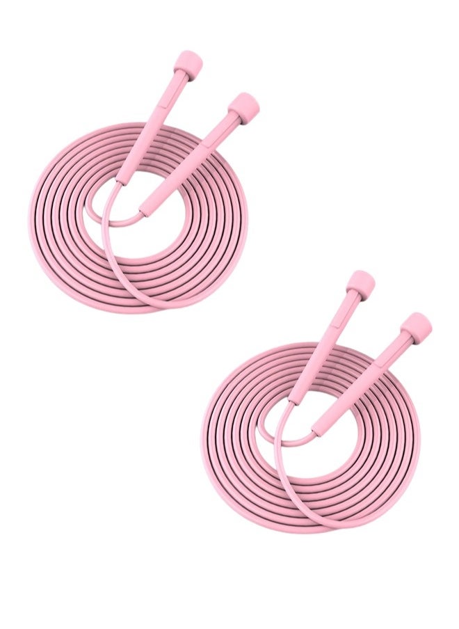 ShebSheb 2 Pack Jump Rope for Fitness, Speed Rope Skipping Rope for Men, Kids and Women, Jumping Rope for Workout, Tangle-Free PVC Long Jump Rope Set, Adjustable Exercise Jumping Rope for Adult  - Image 1