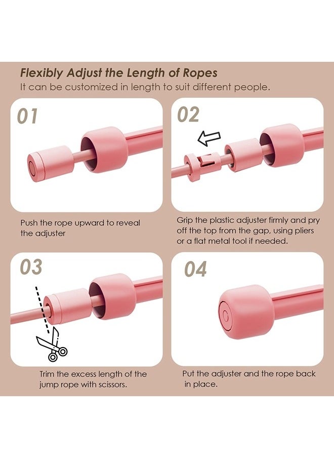 ShebSheb 2 Pack Jump Rope for Fitness, Speed Rope Skipping Rope for Men, Kids and Women, Jumping Rope for Workout, Tangle-Free PVC Long Jump Rope Set, Adjustable Exercise Jumping Rope for Adult  - Image 5