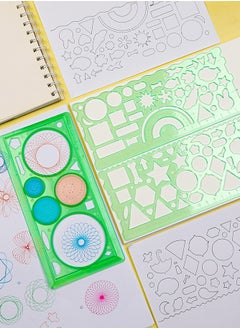 Generic 7-Piece Clear Drawing Ruler Set, Circle Stencil, Children's Drawing Stencil, Plastic Circles Geometric Template, Ruler Stencil Measuring Tool, Geometric Drawings Templates for Architecture, Office, Studying, Designing and Building  - Image 4