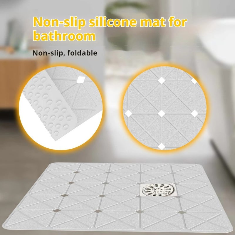 Y&D Non-Slip Silicone Bath Mat - Eco-Friendly Quick Drying Shower Mat with Strong Suction Cups for Bathroom Safety & Comfort - Image 5