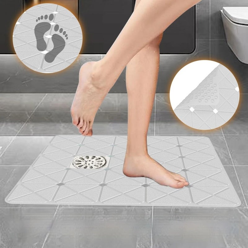 Y&D Non-Slip Silicone Bath Mat - Eco-Friendly Quick Drying Shower Mat with Strong Suction Cups for Bathroom Safety & Comfort - Image 2