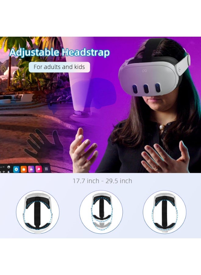 Head Strap Compatible with Oculus Quest 3, Accessories for Meta Quest 3 Adjustable Elite Strap Replacement for Enhanced Comfort Support and Gaming Immersion in VR - Image 4
