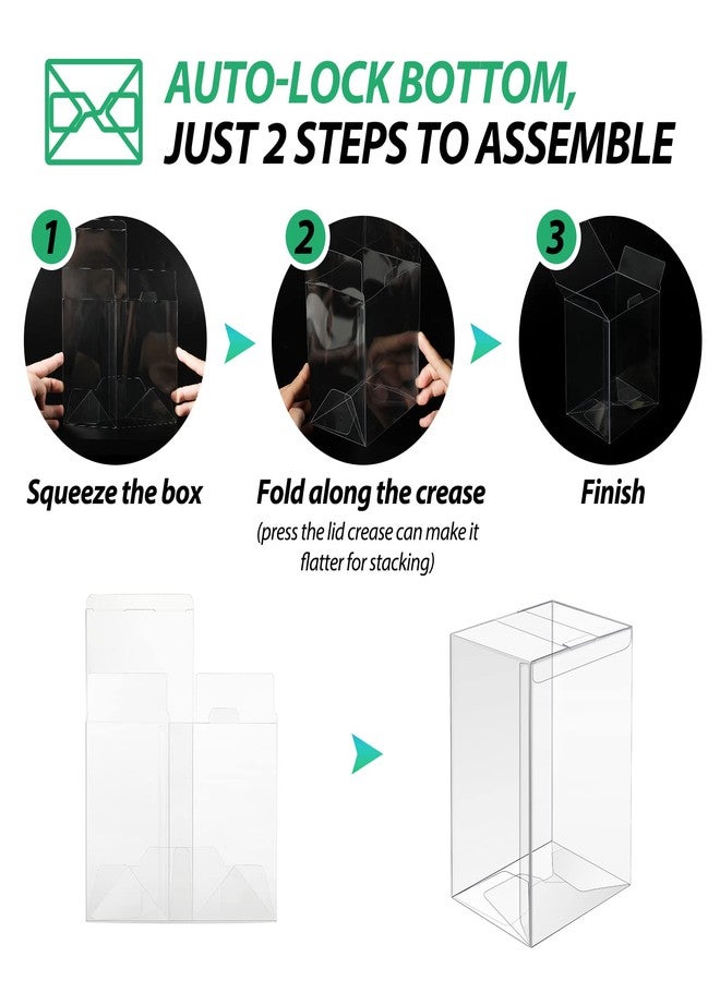 CreGear 6 Pack Protectors Case Apply for Funko- 4" Inch-Pop Vinyl Figures, 0.38mm Crystal Clear Protector, Plastic Protector Cases, Heavy Duty Display Box with Protective Film & Locking Tab - Image 5