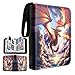 Fweel Trading Card Binder 4Pocket Card Album Holds 400 Cards PU Leather Zippered Card Organizer with Wrist Strap Portable TCG Sports Game Card Storage CaseFire Dragon - Image 3