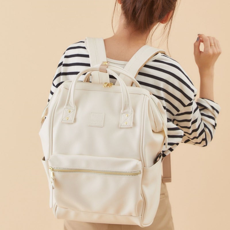 Japanese Lotte Backpack Mouth Gold Leather Travel Backpack Women'S Bag Student Bag Bags Middle Ages Backpack - Image 3