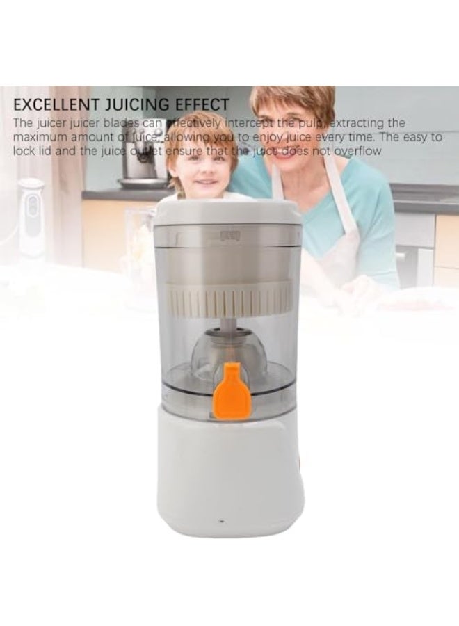 Electric Juicer with Quiet Operation, Compact and Rechargeable Juicer for Home and Travel – ABS Material, White - Image 4