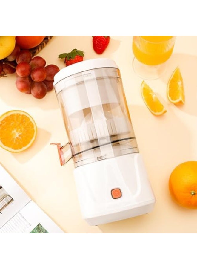 Electric Juicer with Quiet Operation, Compact and Rechargeable Juicer for Home and Travel – ABS Material, White - Image 2