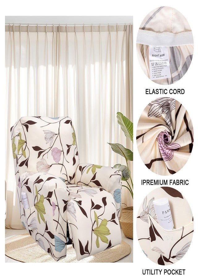 FUANGUI Recliner Chair Cover 4-Pieces Lazyboy Cover for Recliner Chair with Storage Pockets Furniture Protector for Living Room, Jacquard Sofa Slipcover for Kids, Pets, Dog and Cat, 14 - Image 3