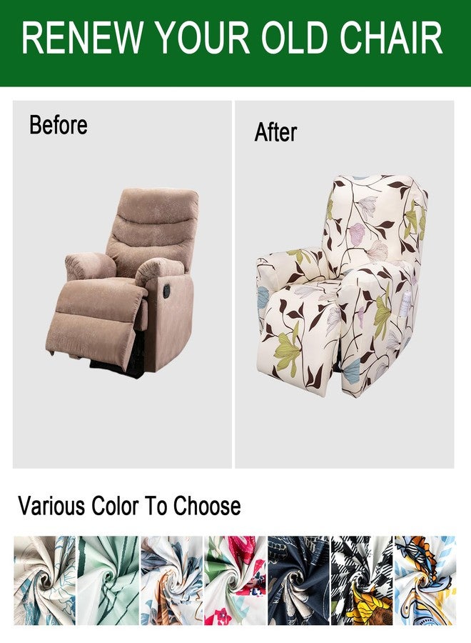 FUANGUI Recliner Chair Cover 4-Pieces Lazyboy Cover for Recliner Chair with Storage Pockets Furniture Protector for Living Room, Jacquard Sofa Slipcover for Kids, Pets, Dog and Cat, 14 - Image 5