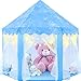 EVOIONOS Frozen Princess Tent for Girls Kids Play Tent with Snowflake Lights Castle Playhouse for Children Indoor Outdoor Games 55 x 53 inches Blue - Image 2