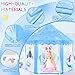EVOIONOS Frozen Princess Tent for Girls Kids Play Tent with Snowflake Lights Castle Playhouse for Children Indoor Outdoor Games 55 x 53 inches Blue - Image 4
