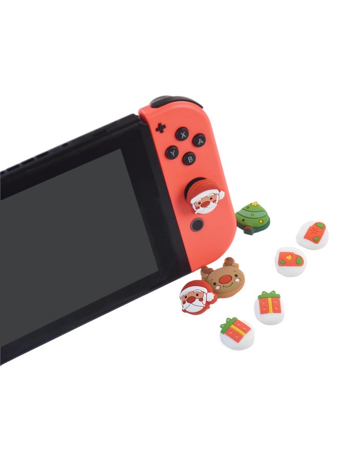 AMOGMO Series Rocker Cap For Nintendo Switch Handle Silicone Non-slip Game Rocker Protection-Product Color:Big Circle Bearded Santa Claus  - Image 3