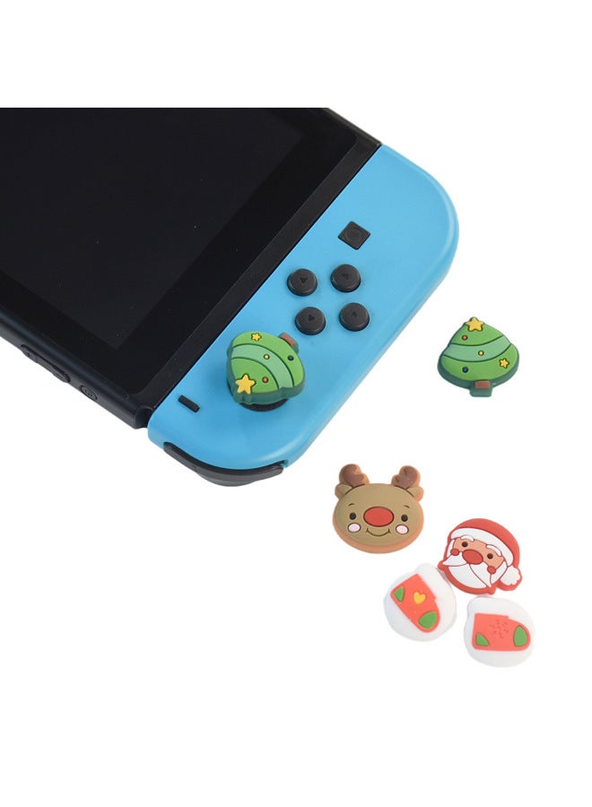 AMOGMO Series Rocker Cap For Nintendo Switch Handle Silicone Non-slip Game Rocker Protection-Product Color:Big Circle Bearded Santa Claus  - Image 2